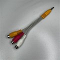 Переходник, адаптер Jack 3,5 - 3RCA, штекер 4pin - 3 гнезда 41-UK0150-0KK02